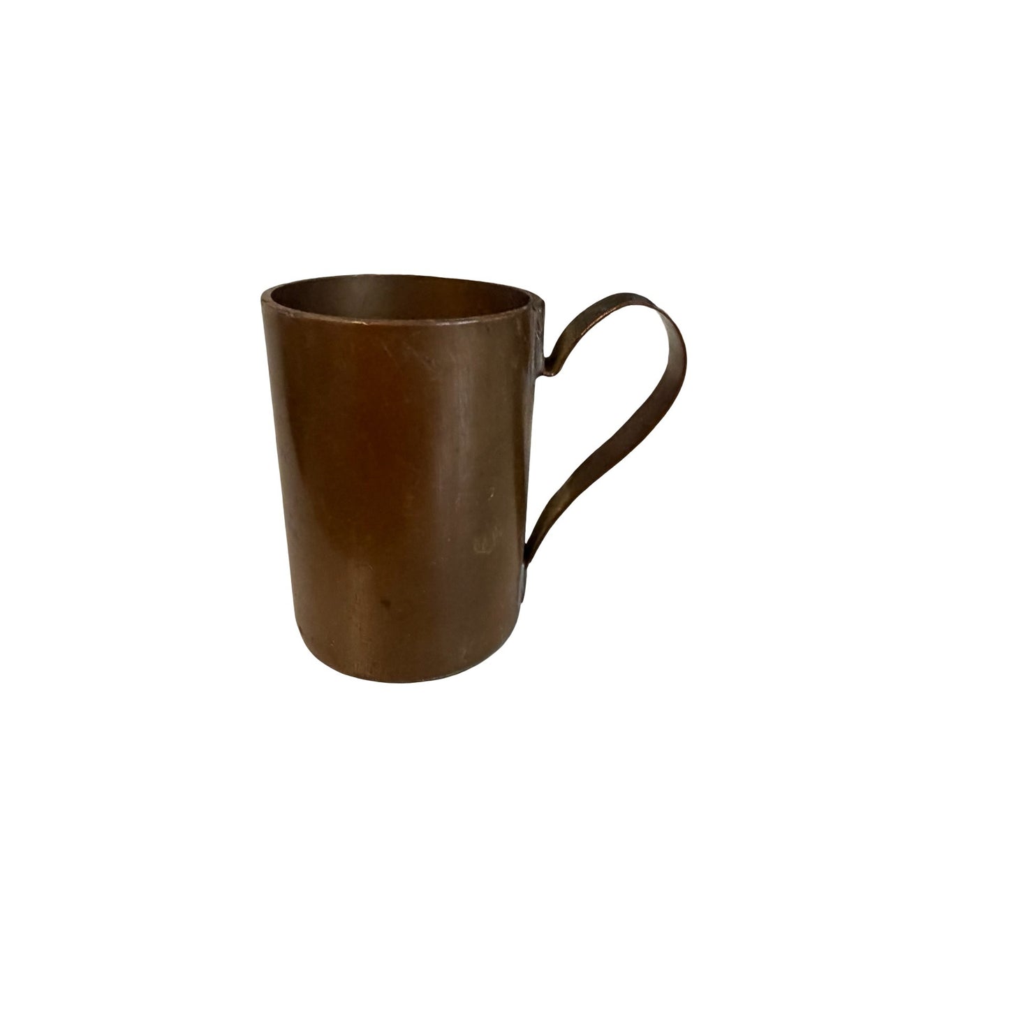 Vintage Miniature Copper Wash Metal Mug Primitive Dollhouse Tiny Cup 2 x 1.25