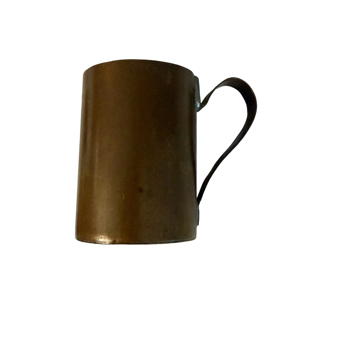 Vintage Miniature Copper Wash Metal Mug Primitive Dollhouse Tiny Cup 2 x 1.25