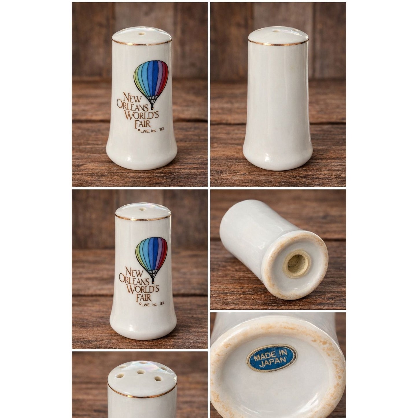 Vintage New Orleans World’s Fair 1983 Salt Shaker Hot Air Balloon Japan