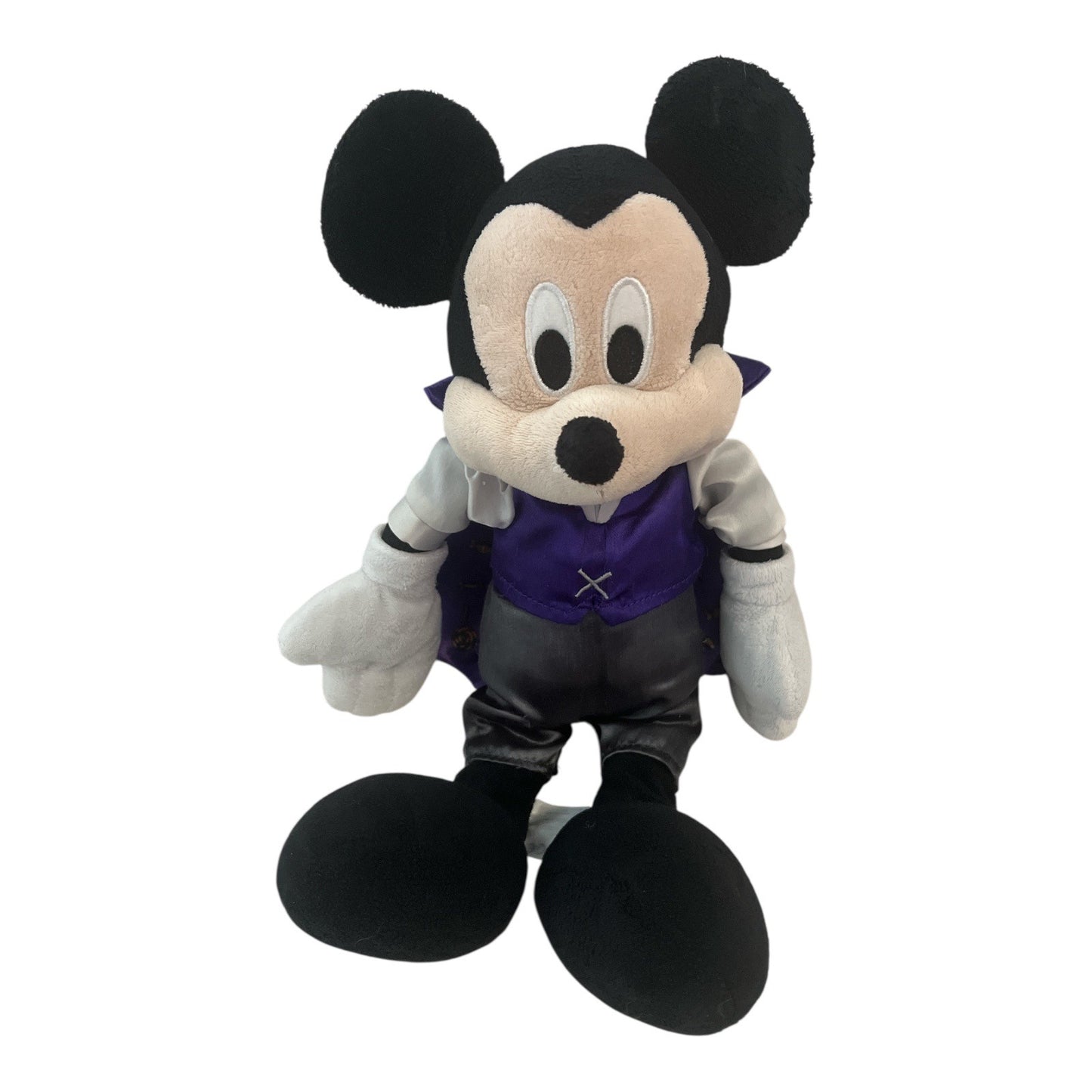 Vintage Disney Store Dracula Mickey Mouse Plush – Halloween Vampire Costume – 14” – 2000s