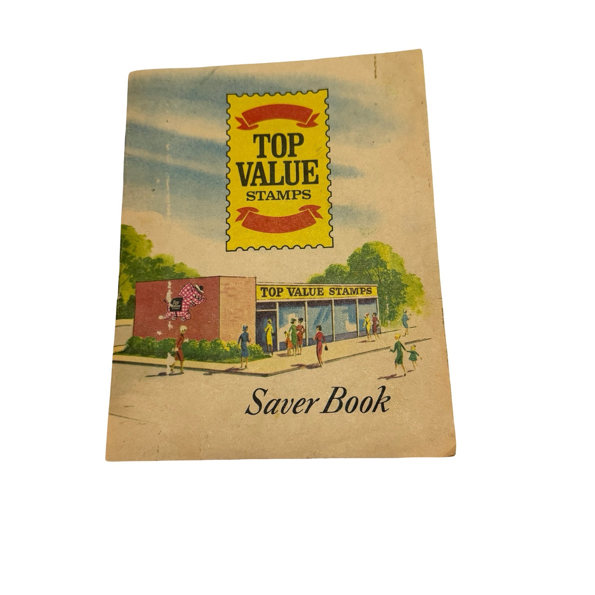Vintage 1966 Top Value Stamps Saver Book Partially Filled Trading Stamp Book
