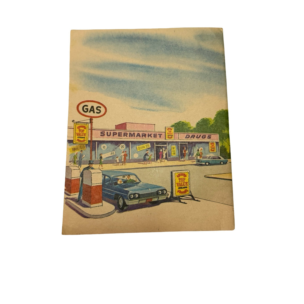Vintage 1966 Top Value Stamps Saver Book Partially Filled Trading Stamp Book