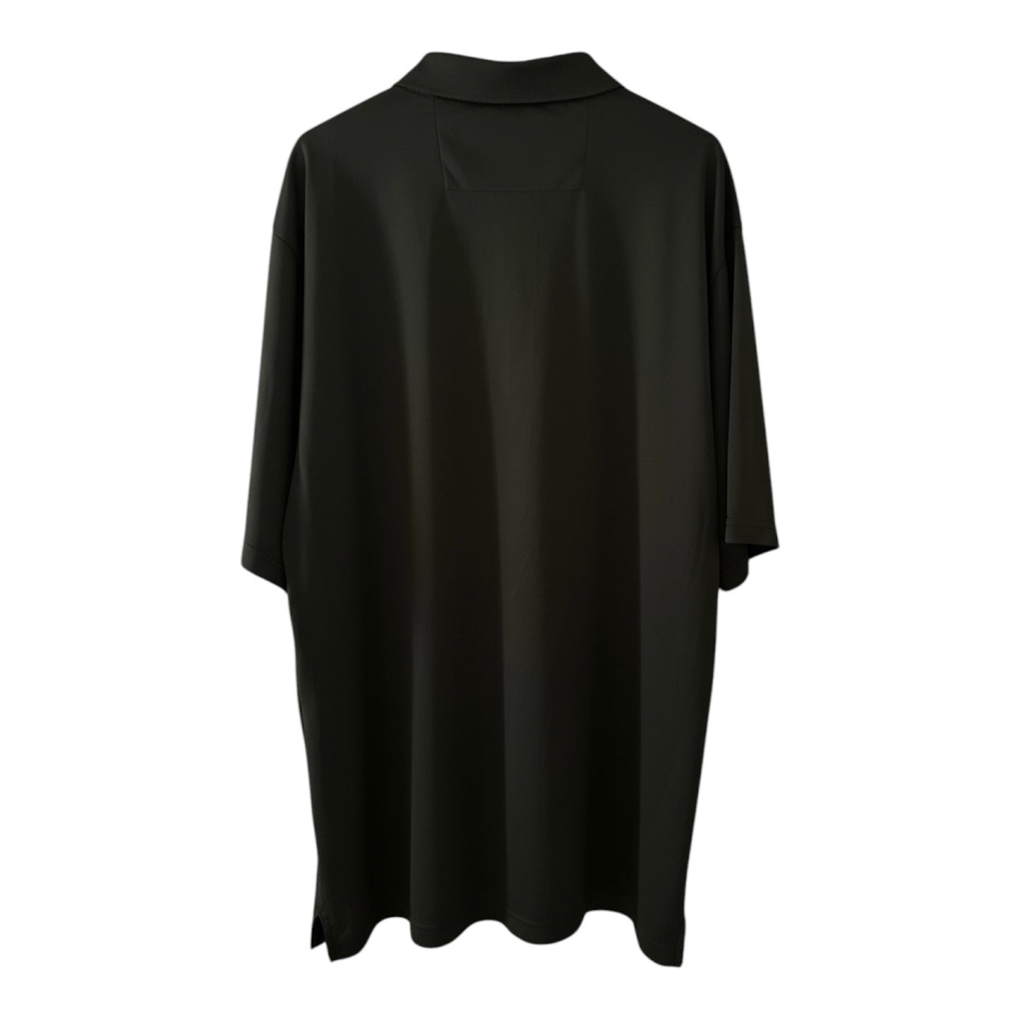 Topgolf Men’s 2XL Black Polo Shirt – Geometric Stripe Design – Short Sleeve Performance Polyester