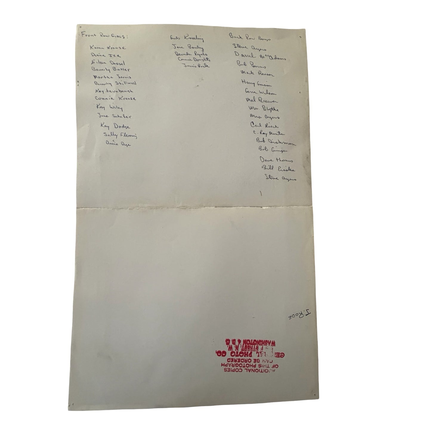 1963 North High School Washington DC Tour Panoramic Photo U.S. Capitol Americana Tours