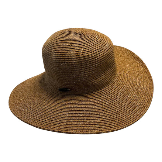 Cappelli Straworld Women’s Wide Brim Floppy Hat | Brown Metallic | 15.5" Rim | UPF Sun Protection