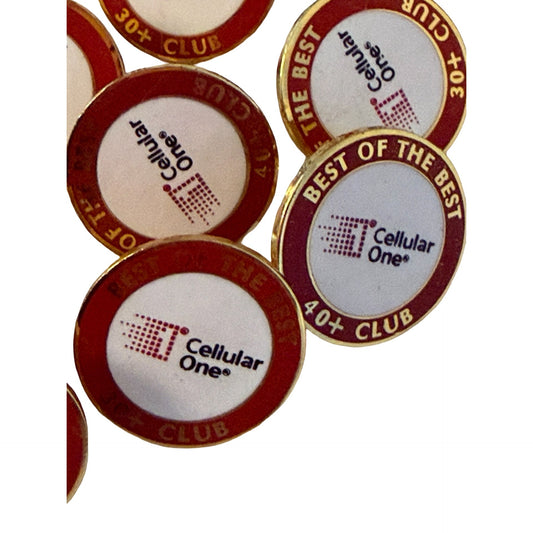 Cellular One Best of the Best Club Lapel Pins Lot of 8 30+ 40+ Club Employee Award