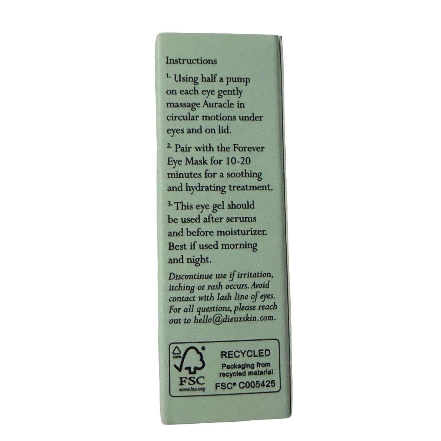 Auracle Reviving Eye Gel Size 3mL Hydrating Under Eye Treatment