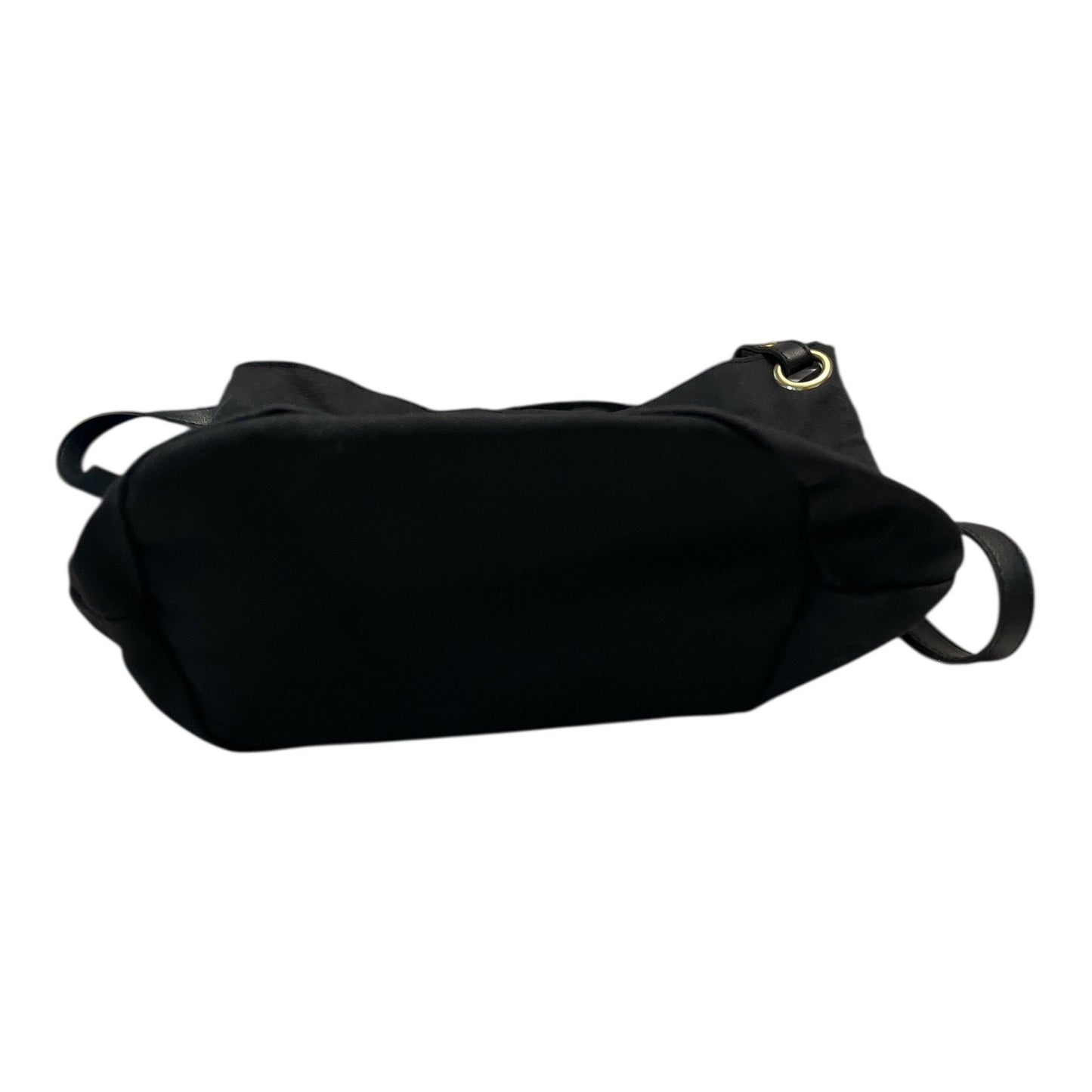 Le Marché de Whiterm Paris Canvas Shoulder Bag Black Tote Market Bag Long Strap