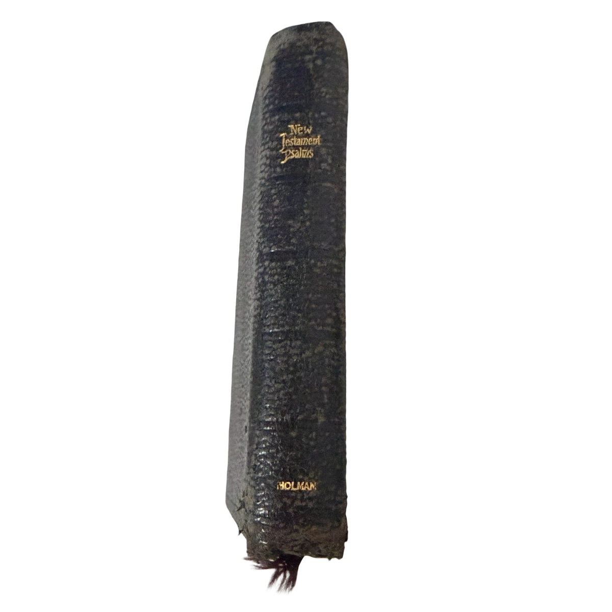 Antique A.J. Holman New Testament Psalms Pocket Bible Genuine Leather Snap Cover Red Letter
