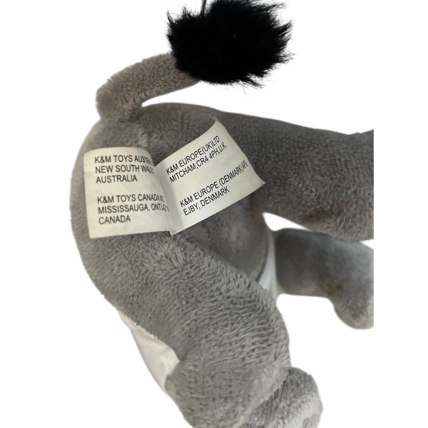Scotch Office Tape Rhino Plush 2003 K&M International Gray Triceratops Dinosaur Toy
