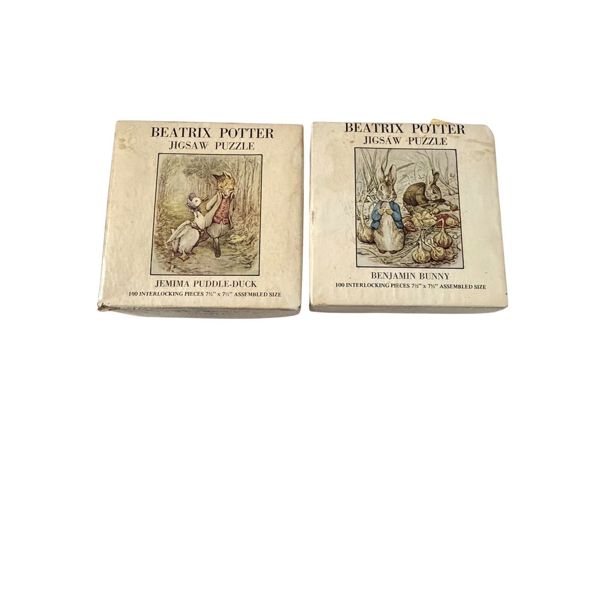 1973 Beatrix Potter Gameophiles Jigsaw Puzzle Lot Jemima Puddle-Duck Benjamin Bunny 100 Pc
