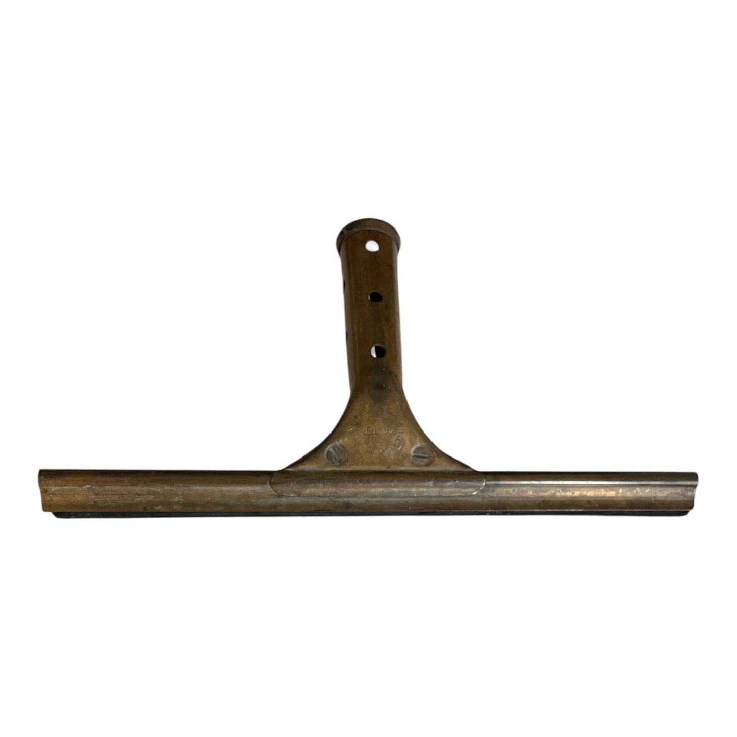 Vintage 1930s Steccone Brass Window Squeegee 11.5 Inch Oakland California Janitor Tool