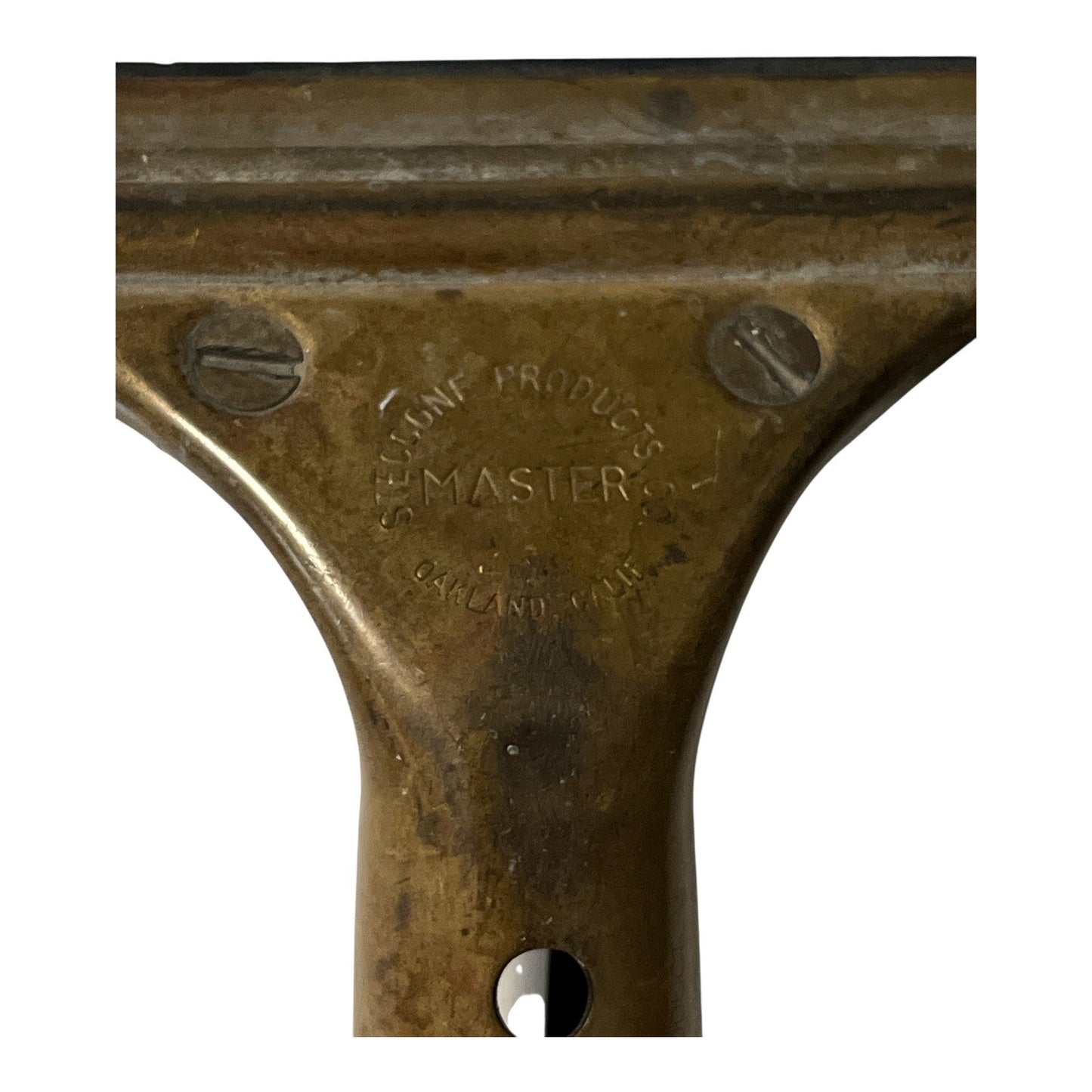 Vintage 1930s Steccone Brass Window Squeegee 11.5 Inch Oakland California Janitor Tool