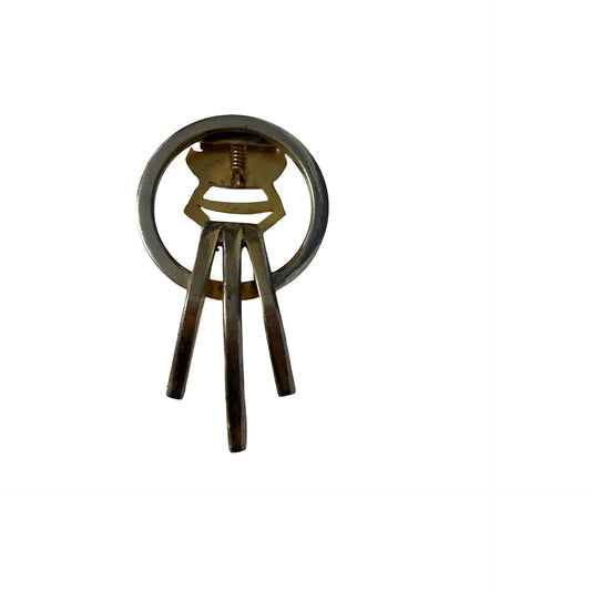 Vintage Mixed Metal Scarf Clip Dress Clip with Patent Mark 2 x 1.25 Inch