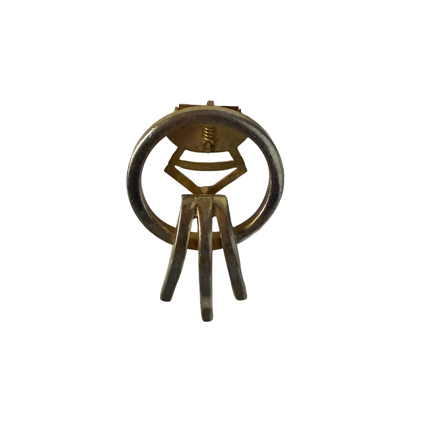 Vintage Mixed Metal Scarf Clip Dress Clip with Patent Mark 2 x 1.25 Inch