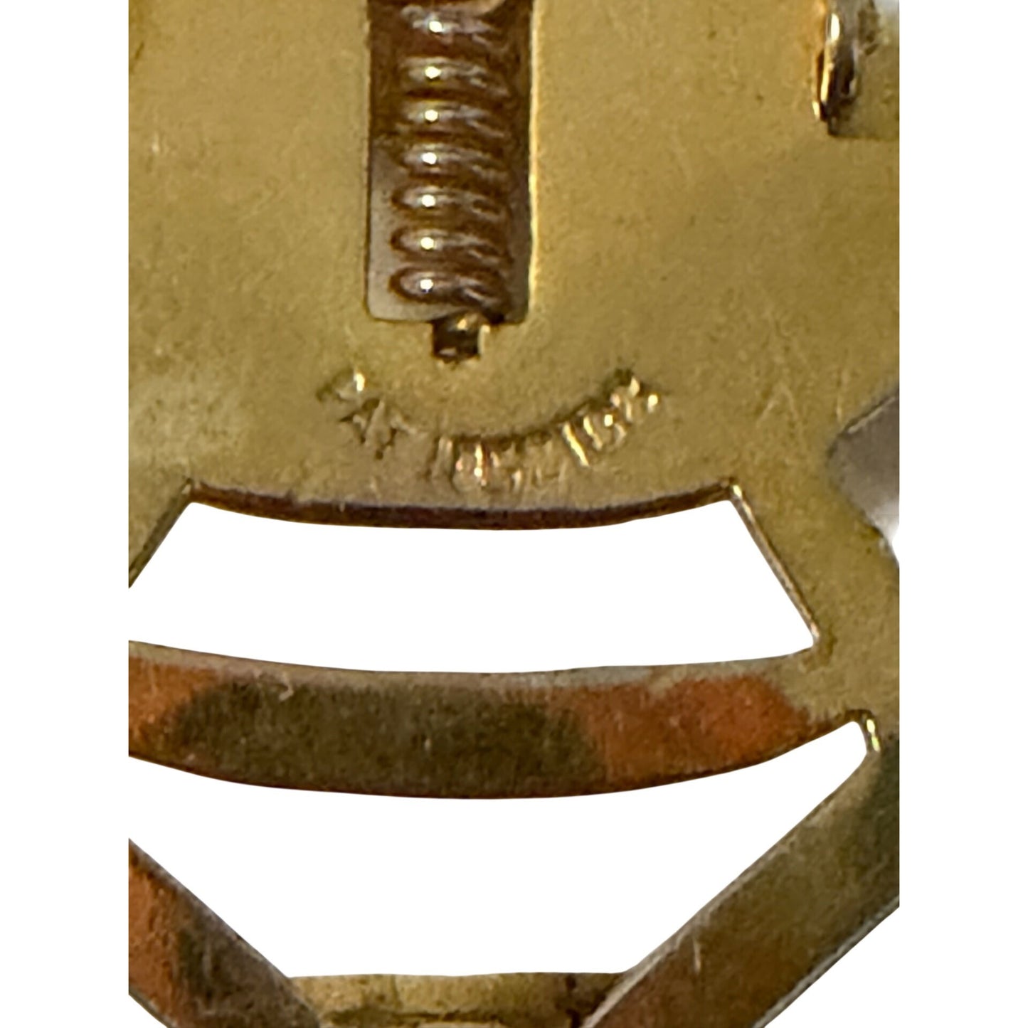 Vintage Mixed Metal Scarf Clip Dress Clip with Patent Mark 2 x 1.25 Inch