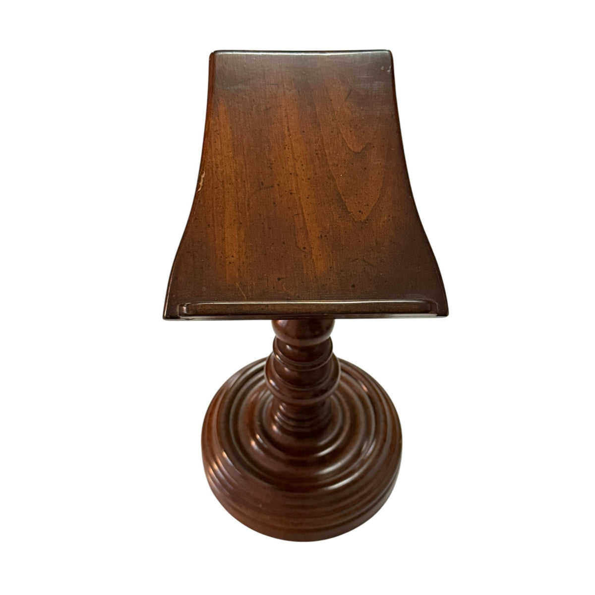 Vintage Knob Creek Wooden Pedestal Display Stand Plate Plaque Book Holder