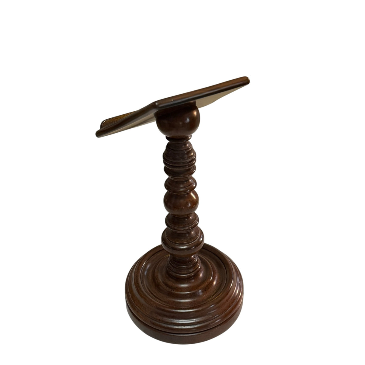 Vintage Knob Creek Wooden Pedestal Display Stand Plate Plaque Book Holder