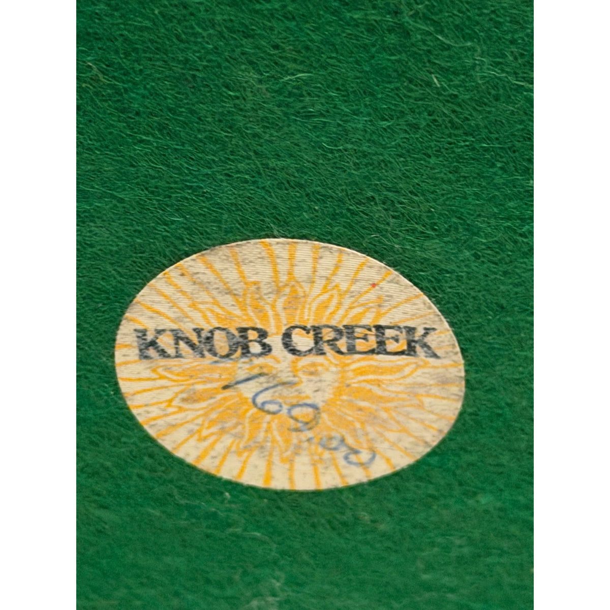 Vintage Knob Creek Wooden Pedestal Display Stand Plate Plaque Book Holder