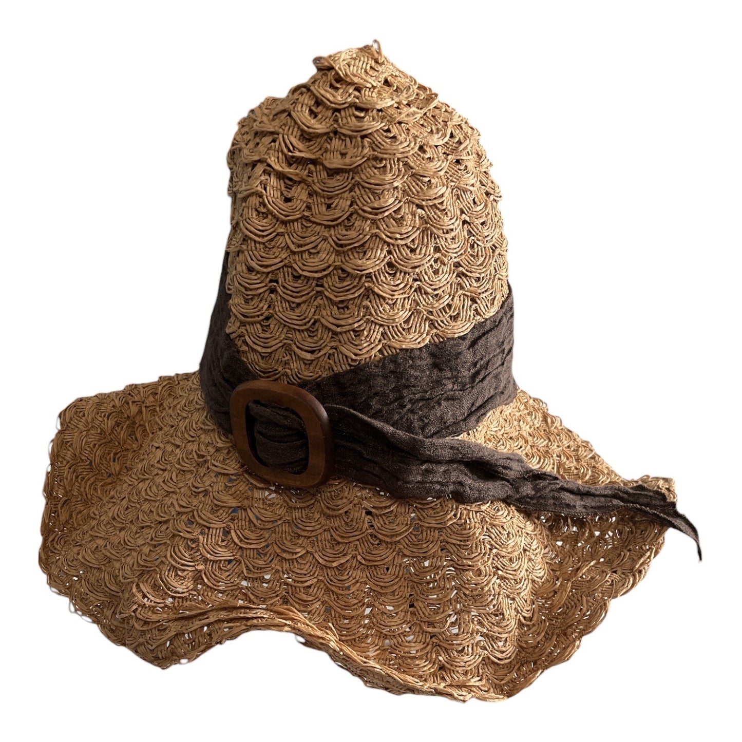 Wallaroo Hat Company Emma Women’s Sun Hat Brown Band Wide Brim Paper Braid