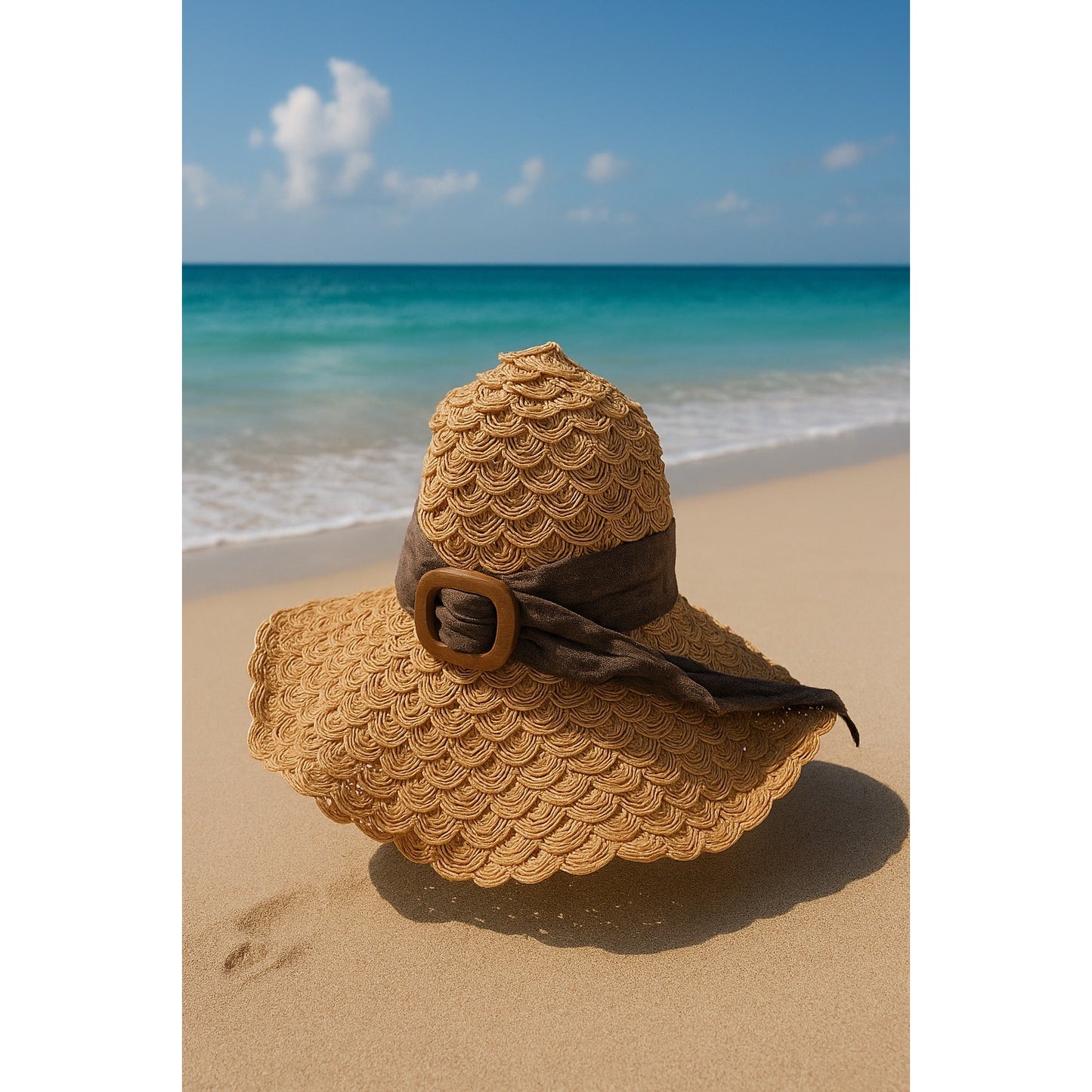 Wallaroo Hat Company Emma Women’s Sun Hat Brown Band Wide Brim Paper Braid