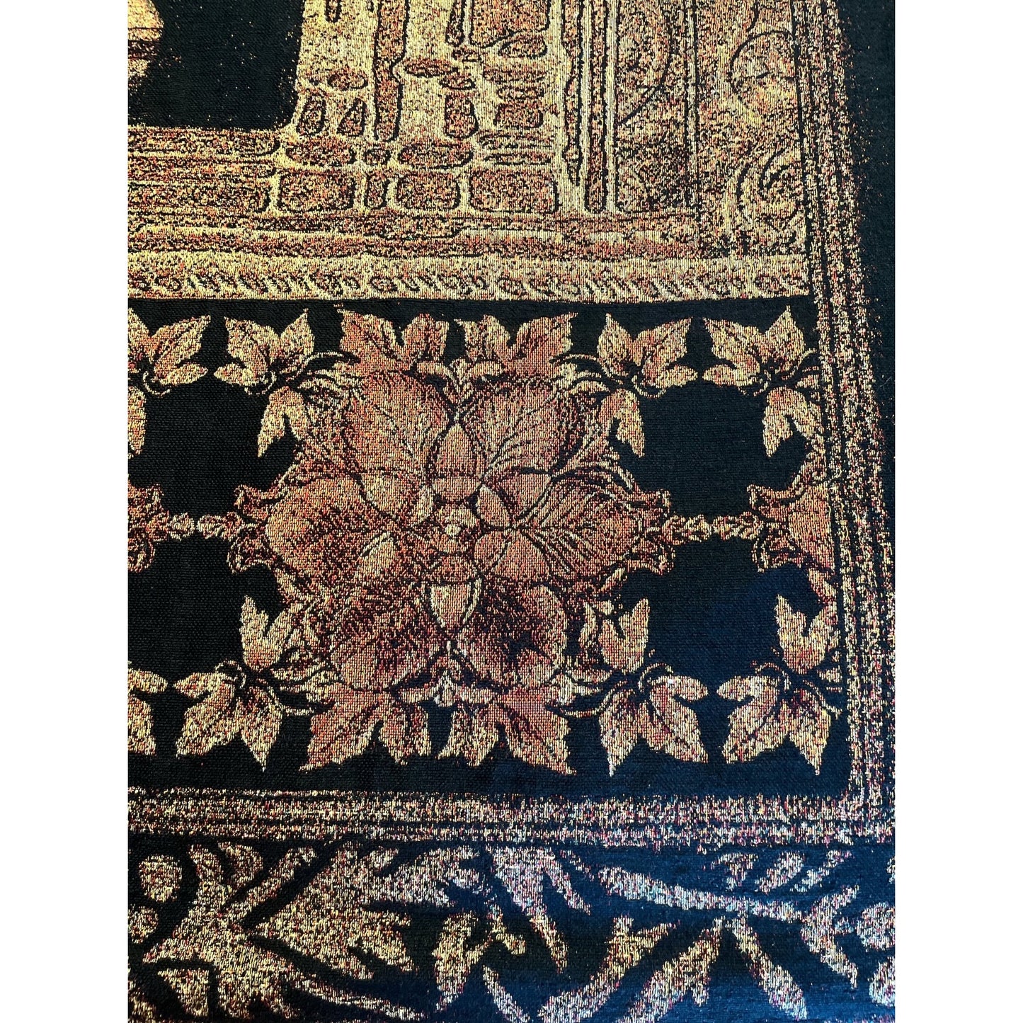 Vintage Fine Art Tapestries Wall Hanging – 50x70 Woven Jacquard Floral Urn, Made in USA