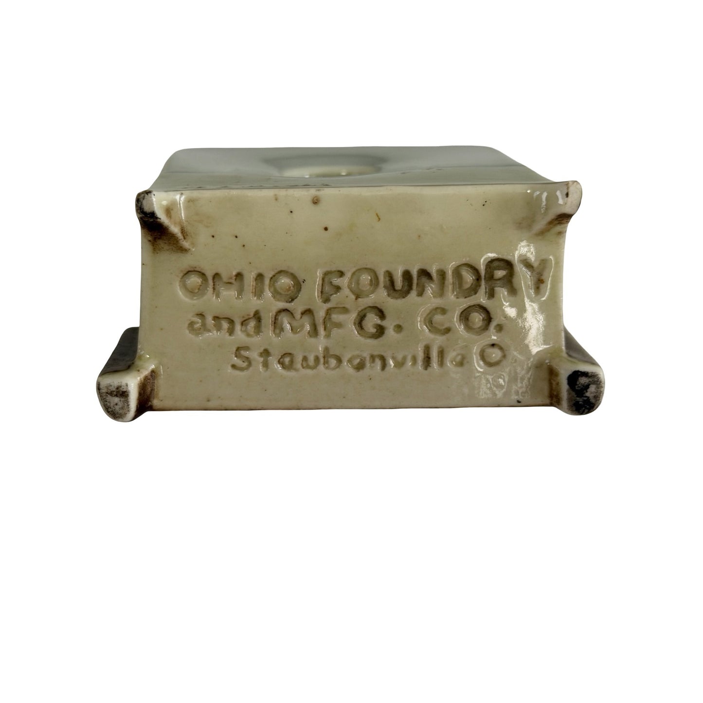 Vintage Ohio Foundry Ceramic Miniature Bench Dollhouse Furniture