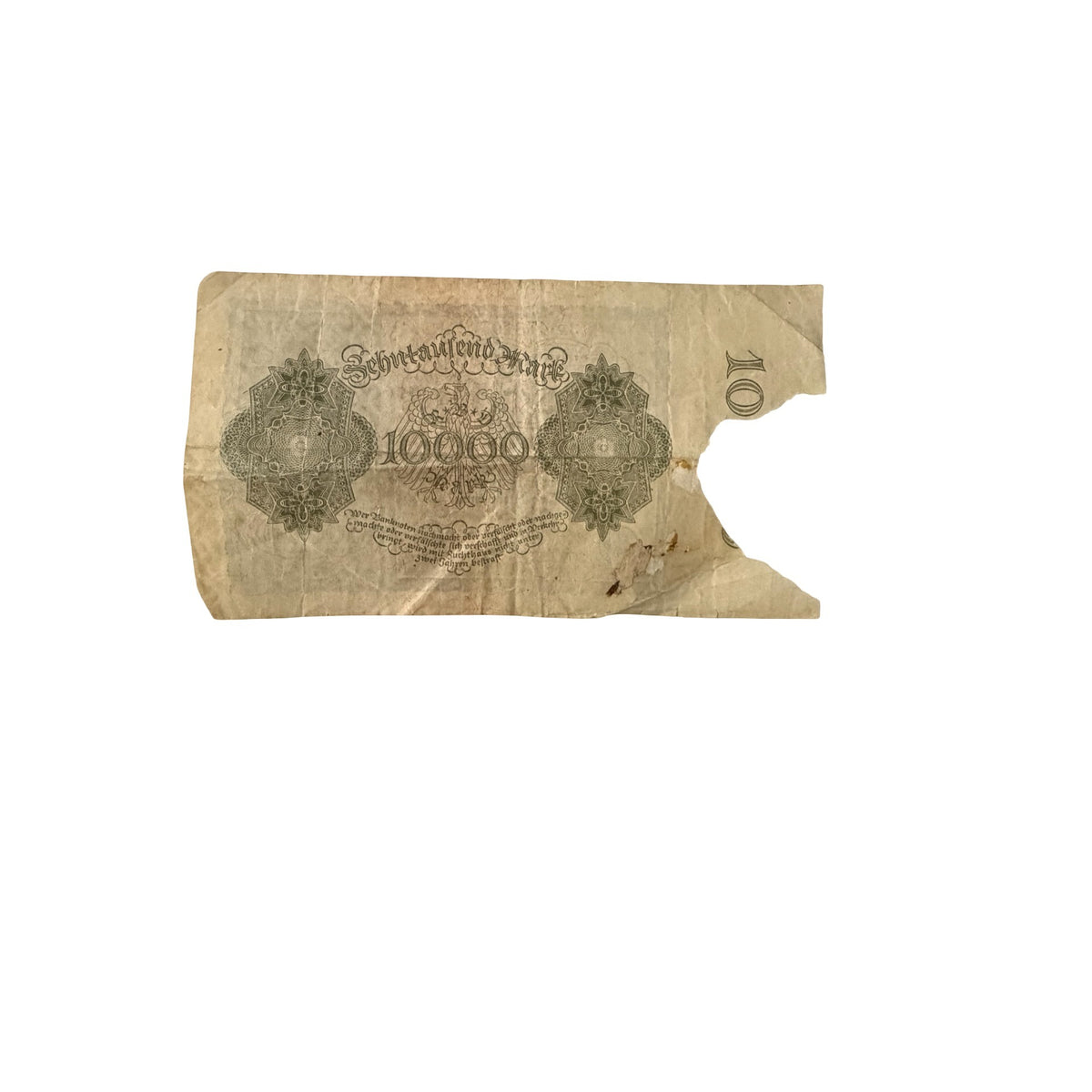 1922 Germany 10000 Mark P72 Vampire Note Weimar Reichsbanknote