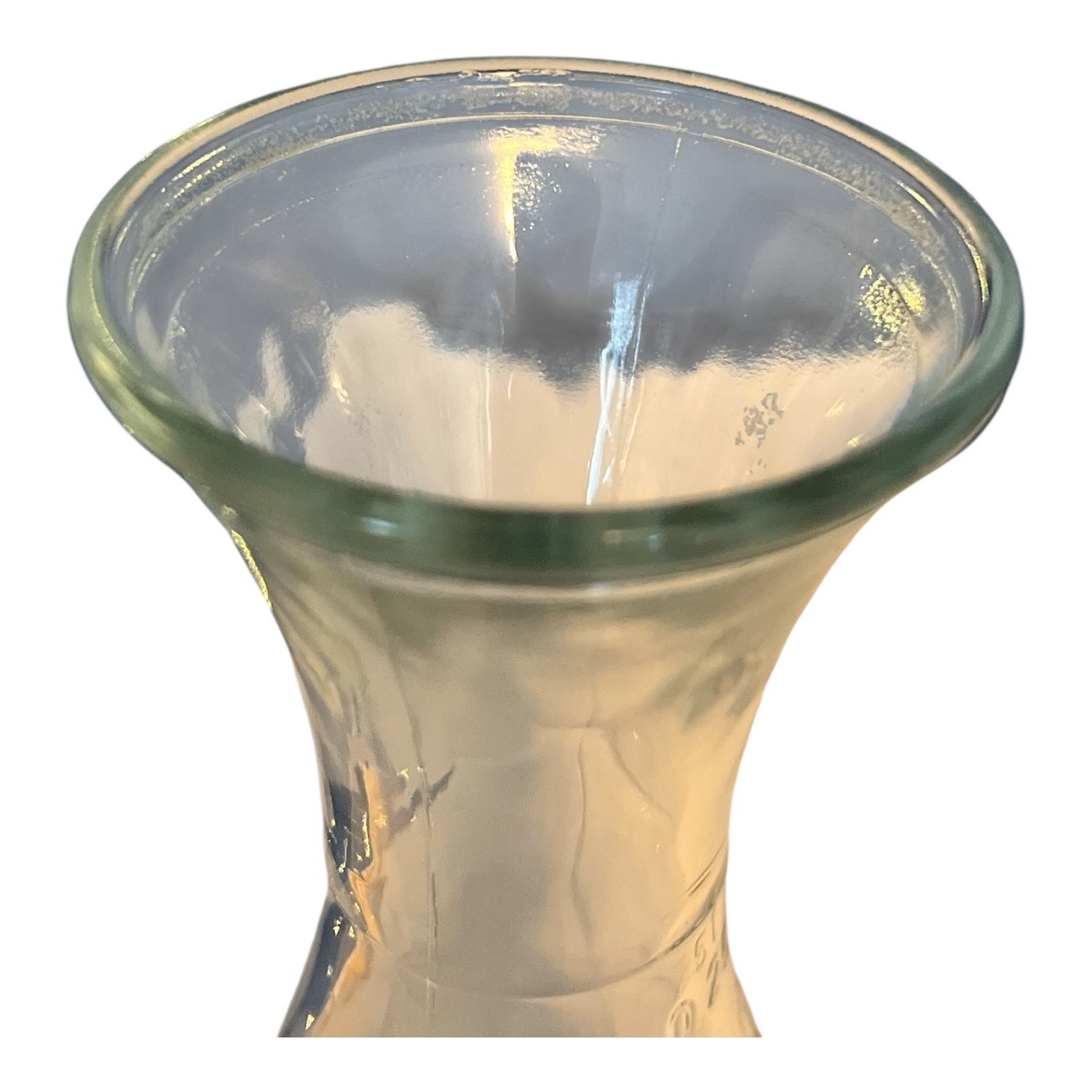 Vintage Bormioli Rocco Italian Carafe – 0.25L Quarto Litro Embossed Clear Glass – Italy