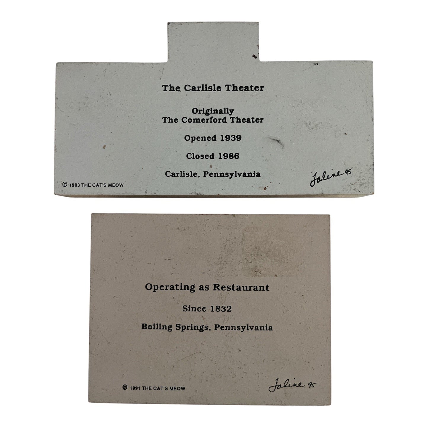 4 Cat’s Meow Village Wood Bldgs – Carlisle & Pennsylvania Landmarks – Signed