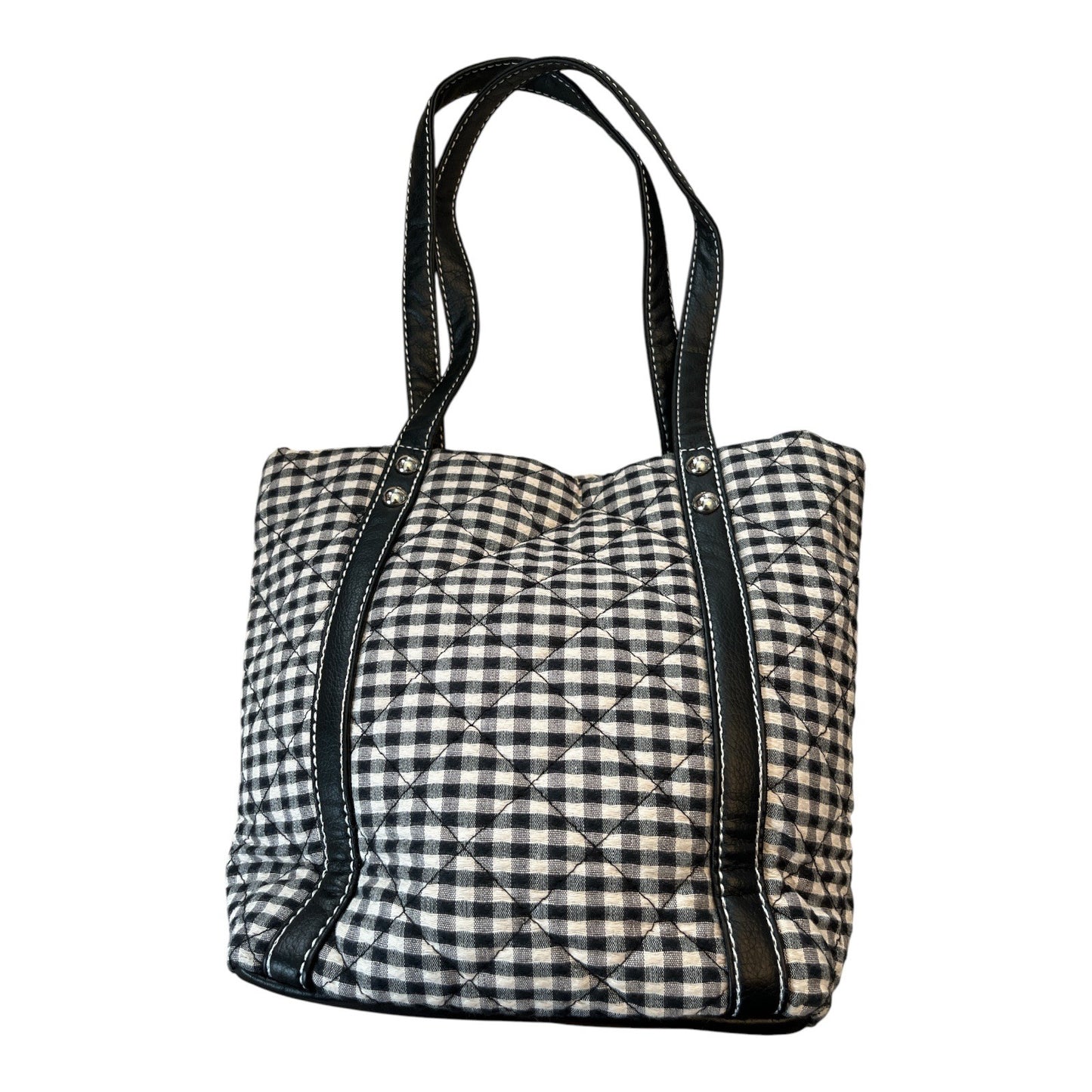 Vintage Longaberger Quilted Gingham Tote Bag