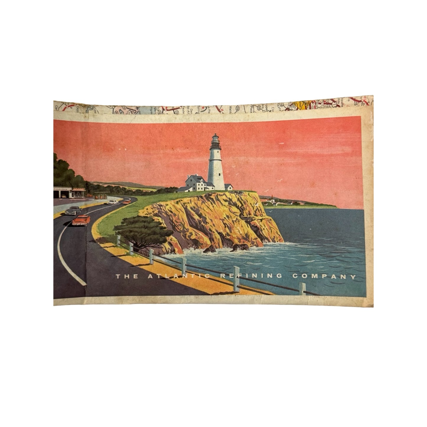 Vintage Atlantic Refining Company Road Map Mid Atlantic Southeast 1961 Gas Station Advertising