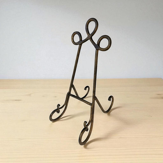 IMAX Worldwide Home Metal Easel Stand – Vintage Bronze Finish – Ornate Scroll
