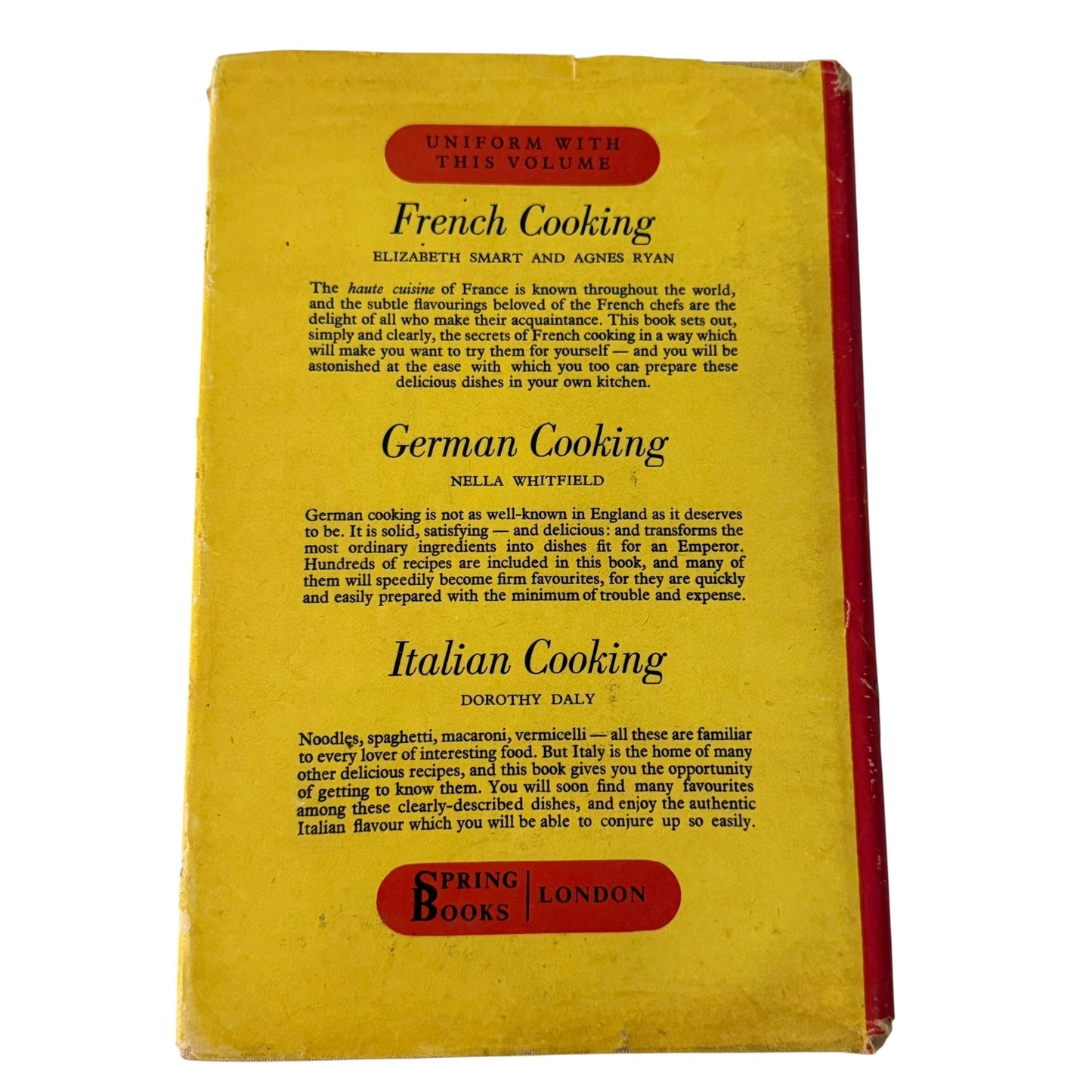 Vintage Austrian Cooking by Ann Knox Hardcover Cookbook with Dust Jacket Spring Books London