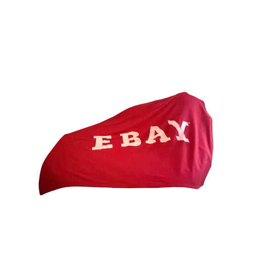 Vintage eBay Promotional Fleece Throw Blanket Red Logo Corporate Advertising
