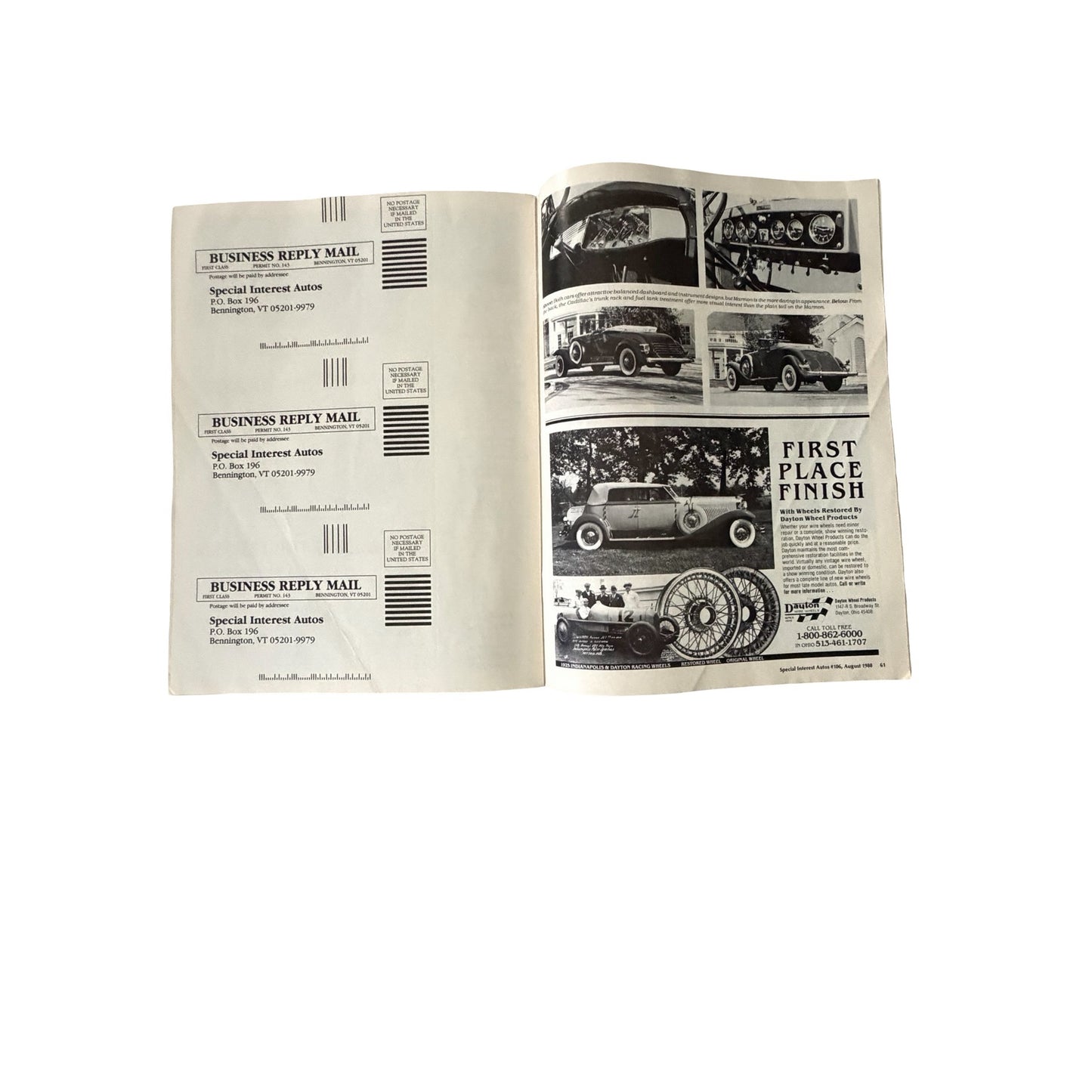 5 Vintage Special Interest Autos SIA Magazines 1980s BMW Cadillac Packard Car Lot