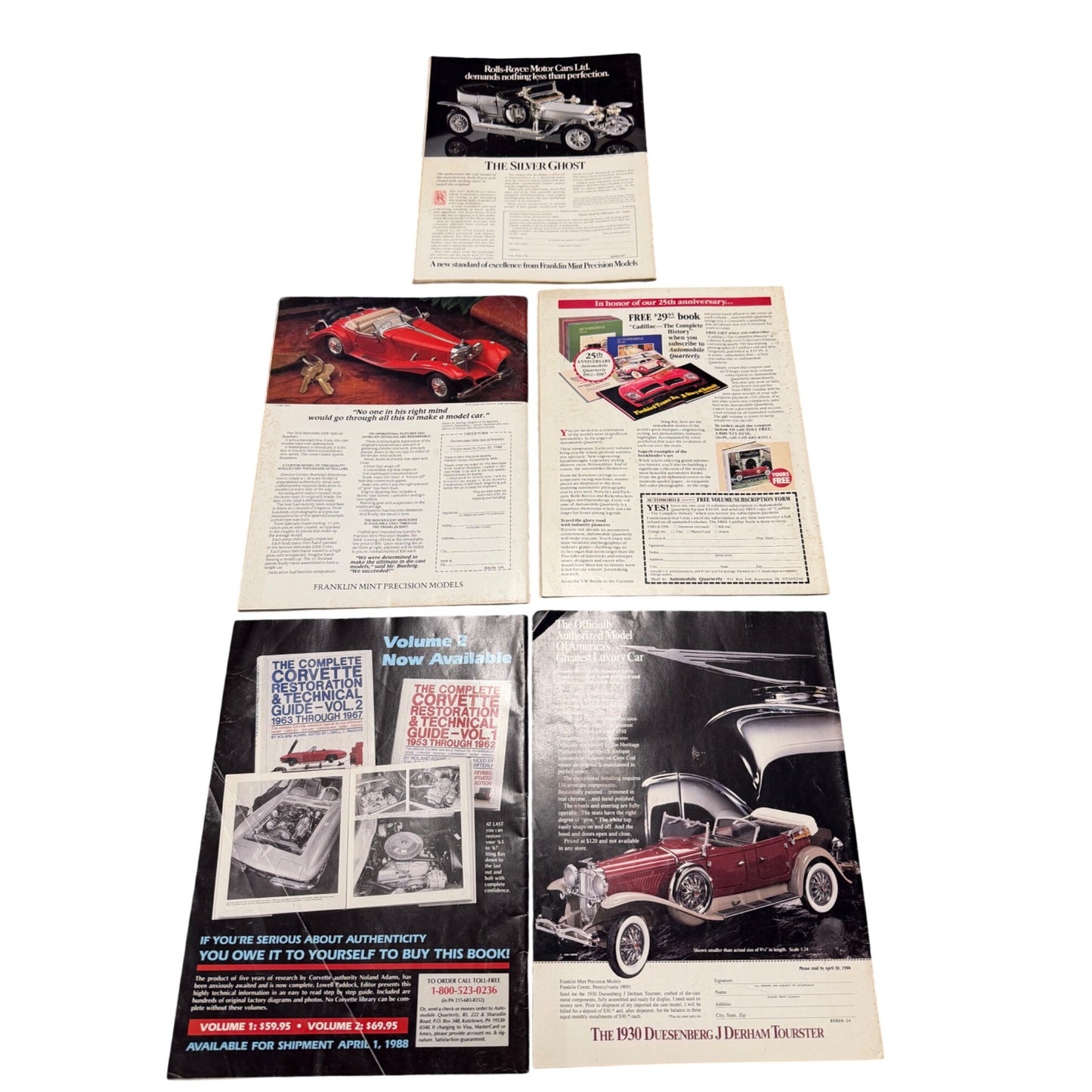 5 Vintage Special Interest Autos SIA Magazines 1980s BMW Cadillac Packard Car Lot