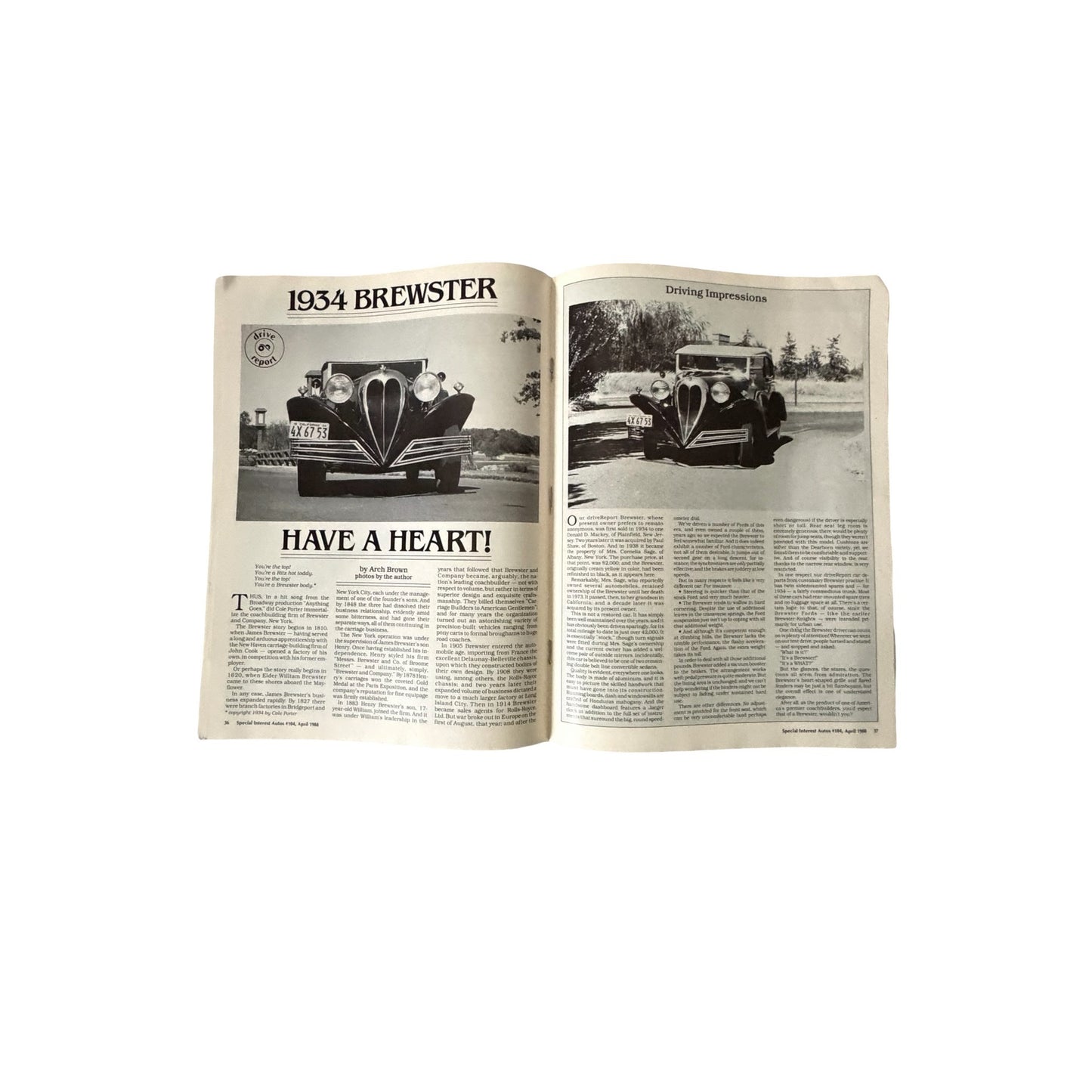 5 Vintage Special Interest Autos SIA Magazines 1980s BMW Cadillac Packard Car Lot