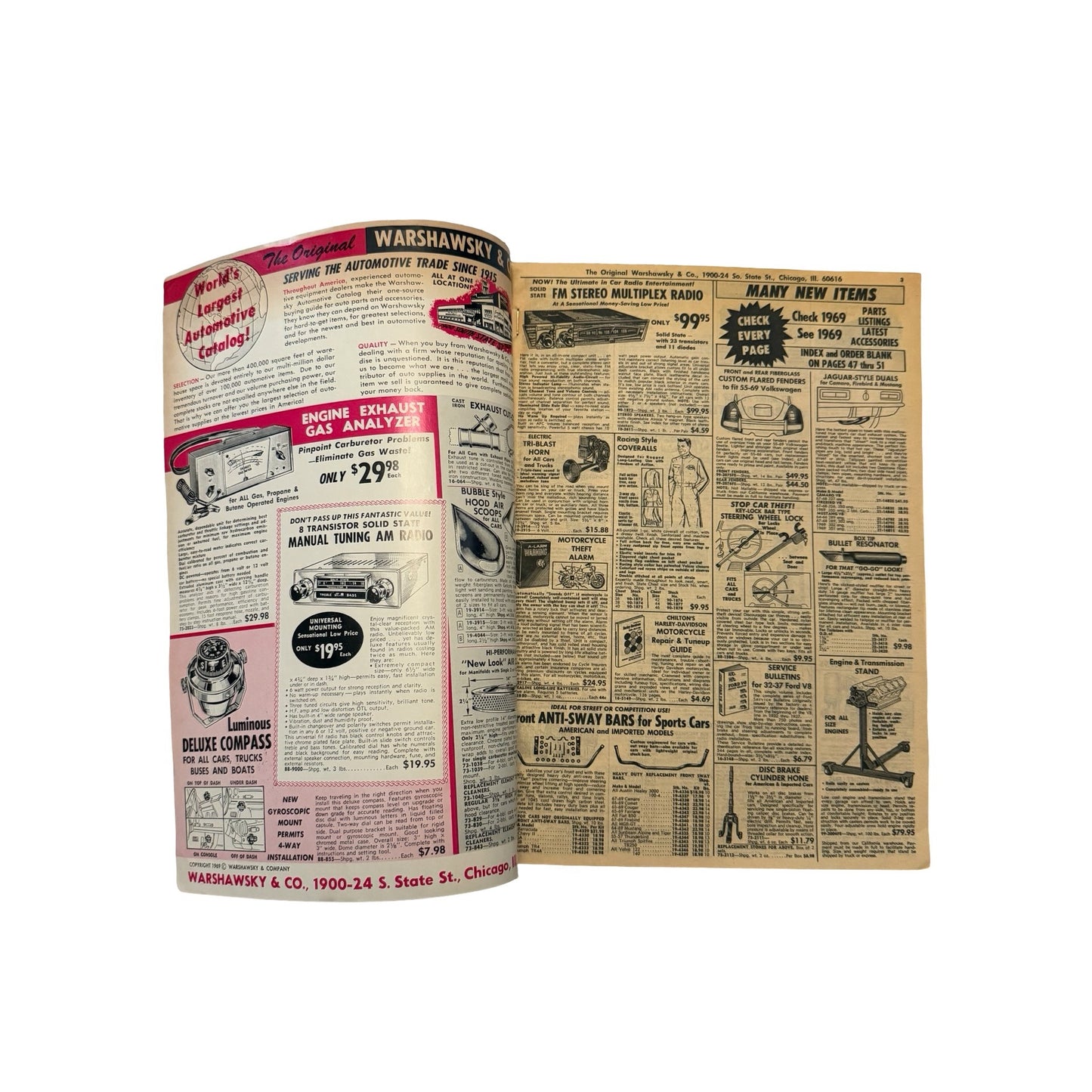 1969 Warshawsky & Co Everything Automotive Catalog No. 321 Chicago Auto Parts Vintage