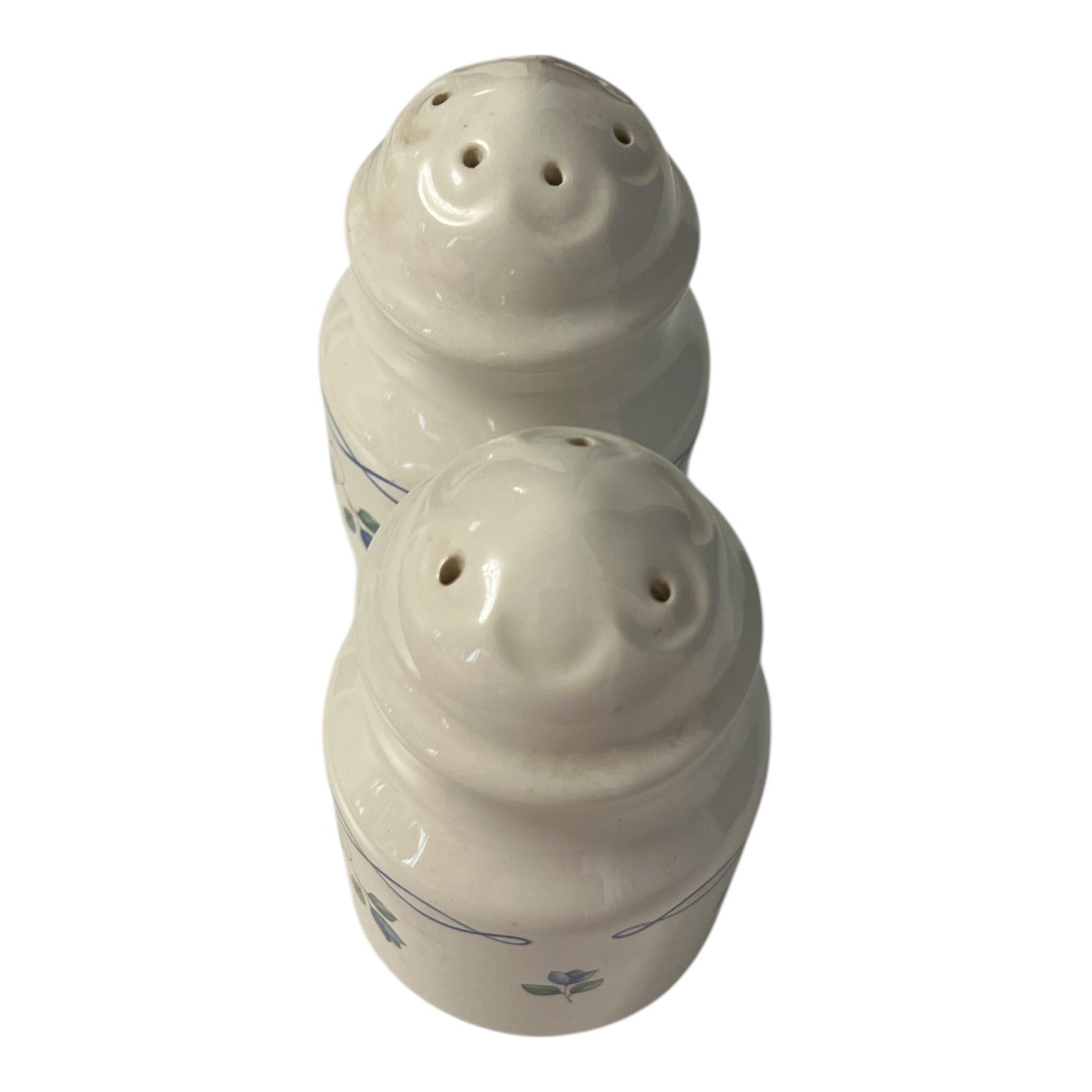 Pfaltzgraff Bonnie Brae Salt and Pepper Shakers – Vintage Floral Stoneware – 4” Tall, USA