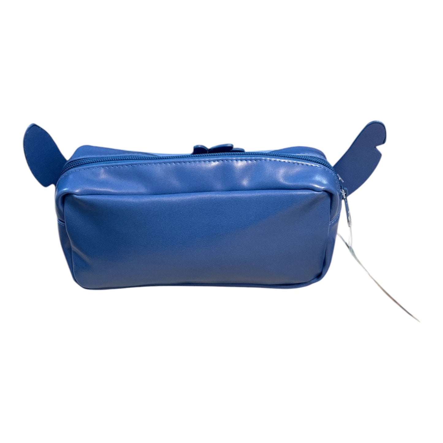 Disney Stitch Cosmetic Bag Blue Zip Pouch With Ears New Without Tags