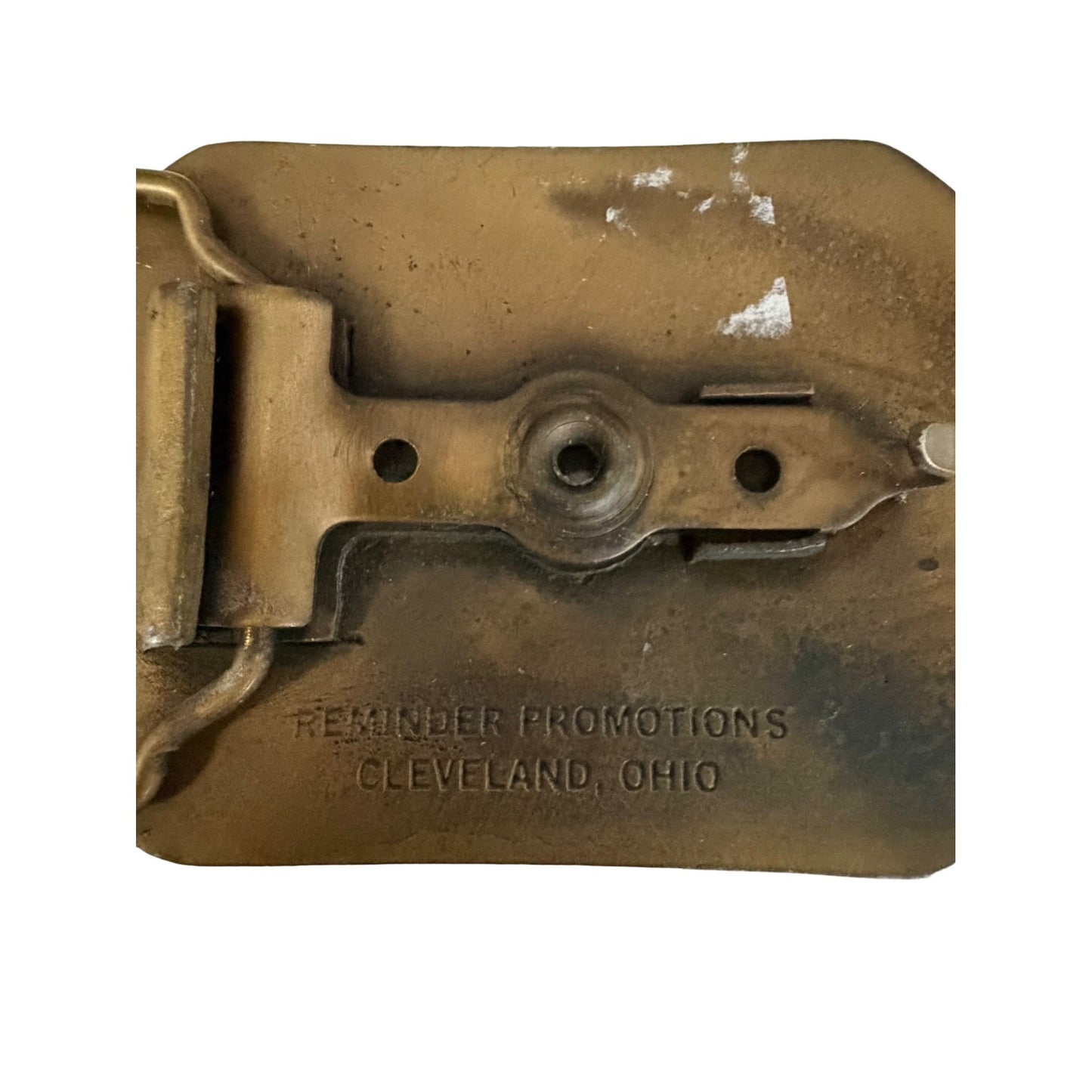 Vintage Roadway Trucking Brass Belt Buckle Railroad Style Logo Cleveland Ohio