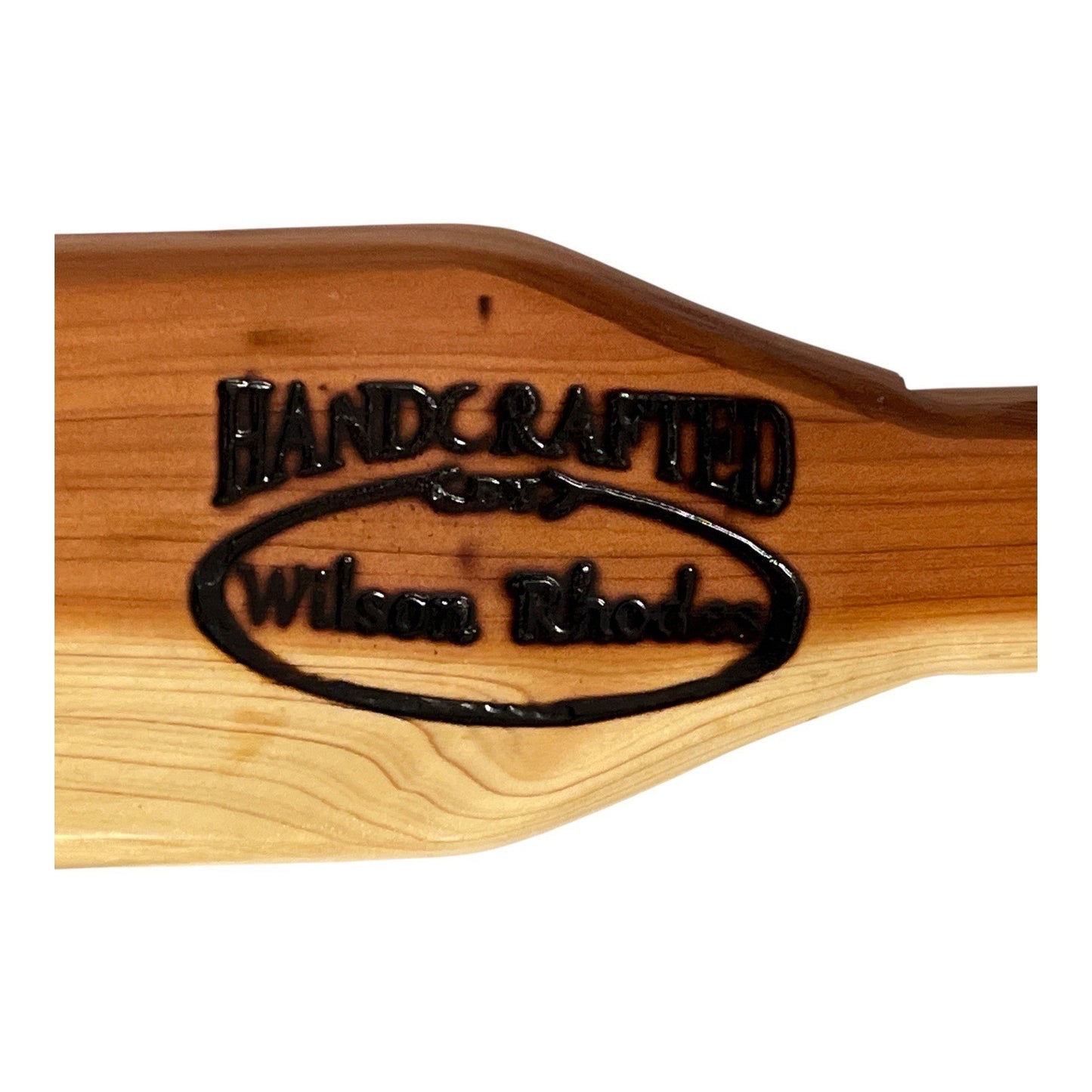 Vintage Handcrafted Wooden Scoop by Wilson Rhodes – Signed – 1980s–2000s – Hanging Handle