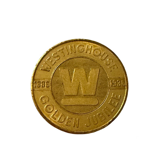 Vintage 1936 Westinghouse Golden Jubilee Refrigerator Advertising Token Brass