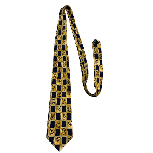 Vintage Bullock & Jones San Francisco 100% Silk Tie Made in France NIP Geometric