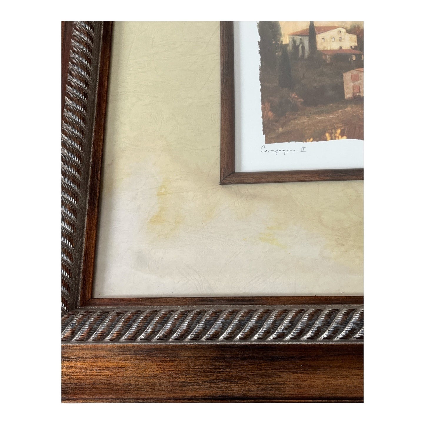 Framed “Campagna II” Art Print by S. Melin – Rustic Countryside Landscape – 20.5” Wall Art