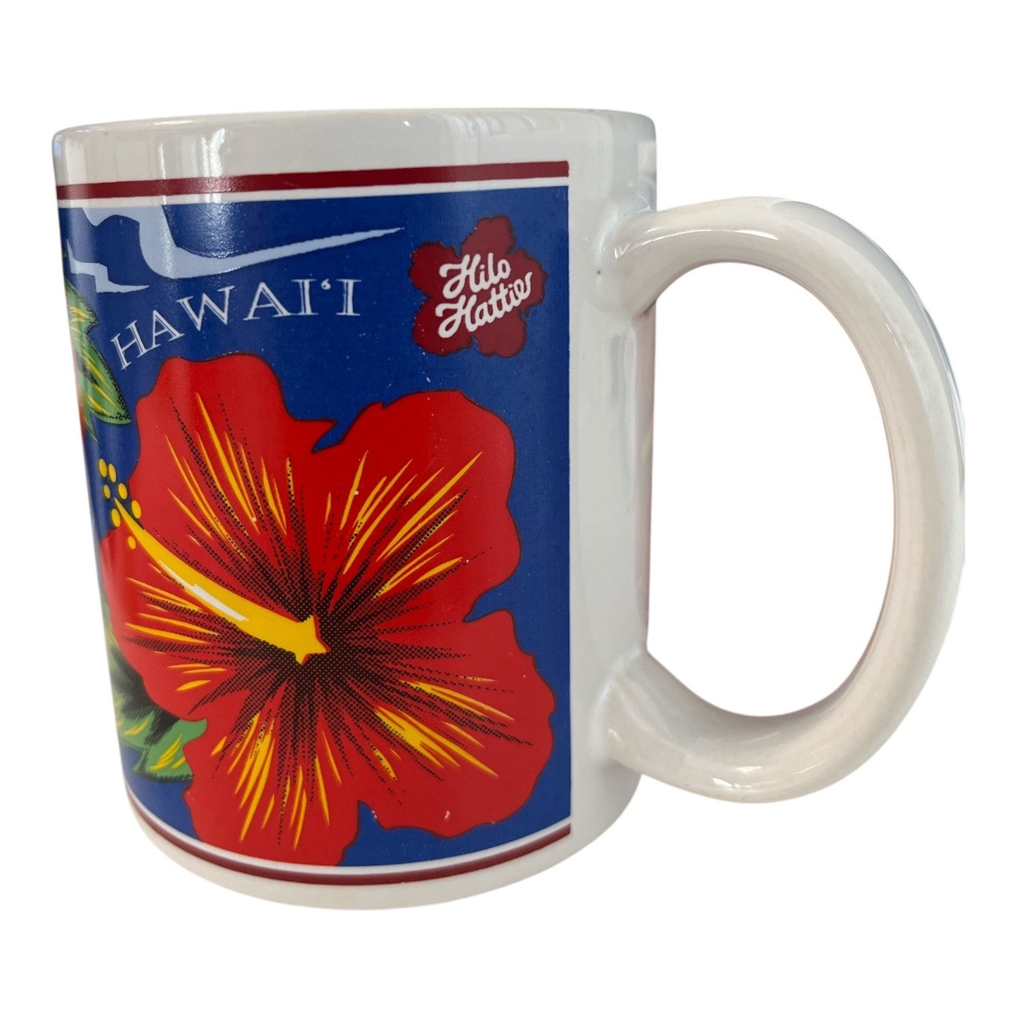 Hilo Hattie Hawaii Hibiscus Coffee Mug Pair 1996 1997 Island Heritage Souvenir