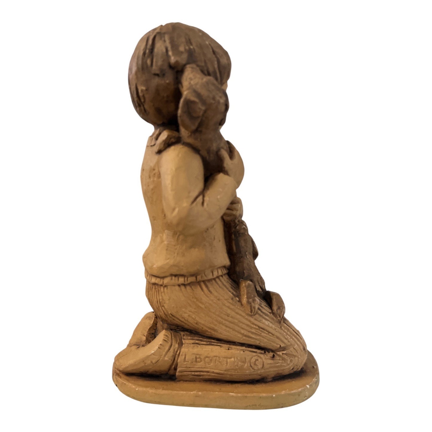 Vintage Lee Bortin Originals Boy with Dogs Figurine Chicago Child Sculpture 10”