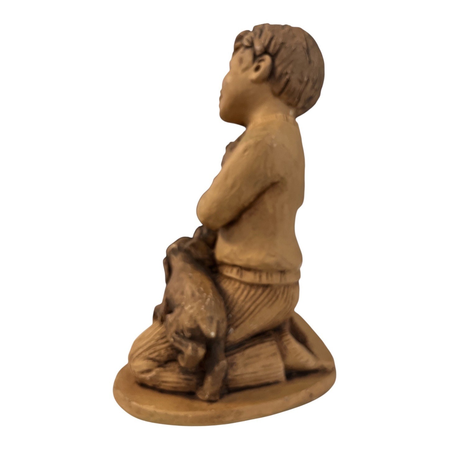 Vintage Lee Bortin Originals Boy with Dogs Figurine Chicago Child Sculpture 10”