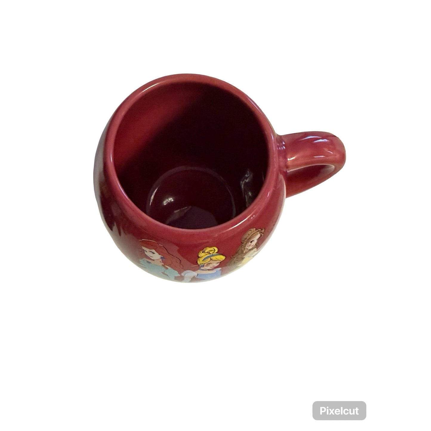 Disney Princess Ceramic Mug 18 oz Red Cinderella Belle Ariel Coffee Cup